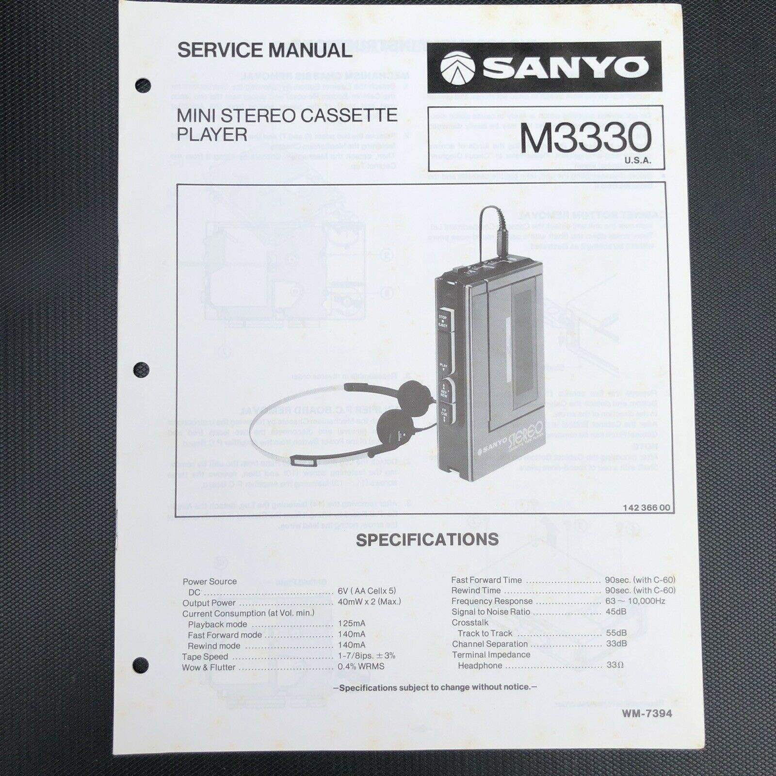 Sanyo M3330 Service Manual