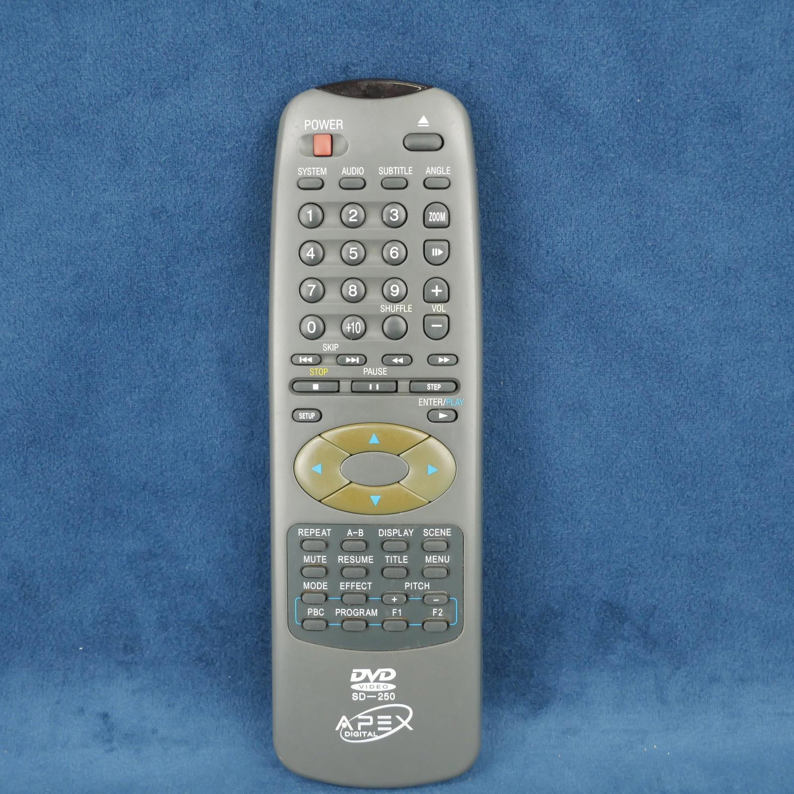 Vintage Remote Control DVDvideo SD - 250 APEX Digital