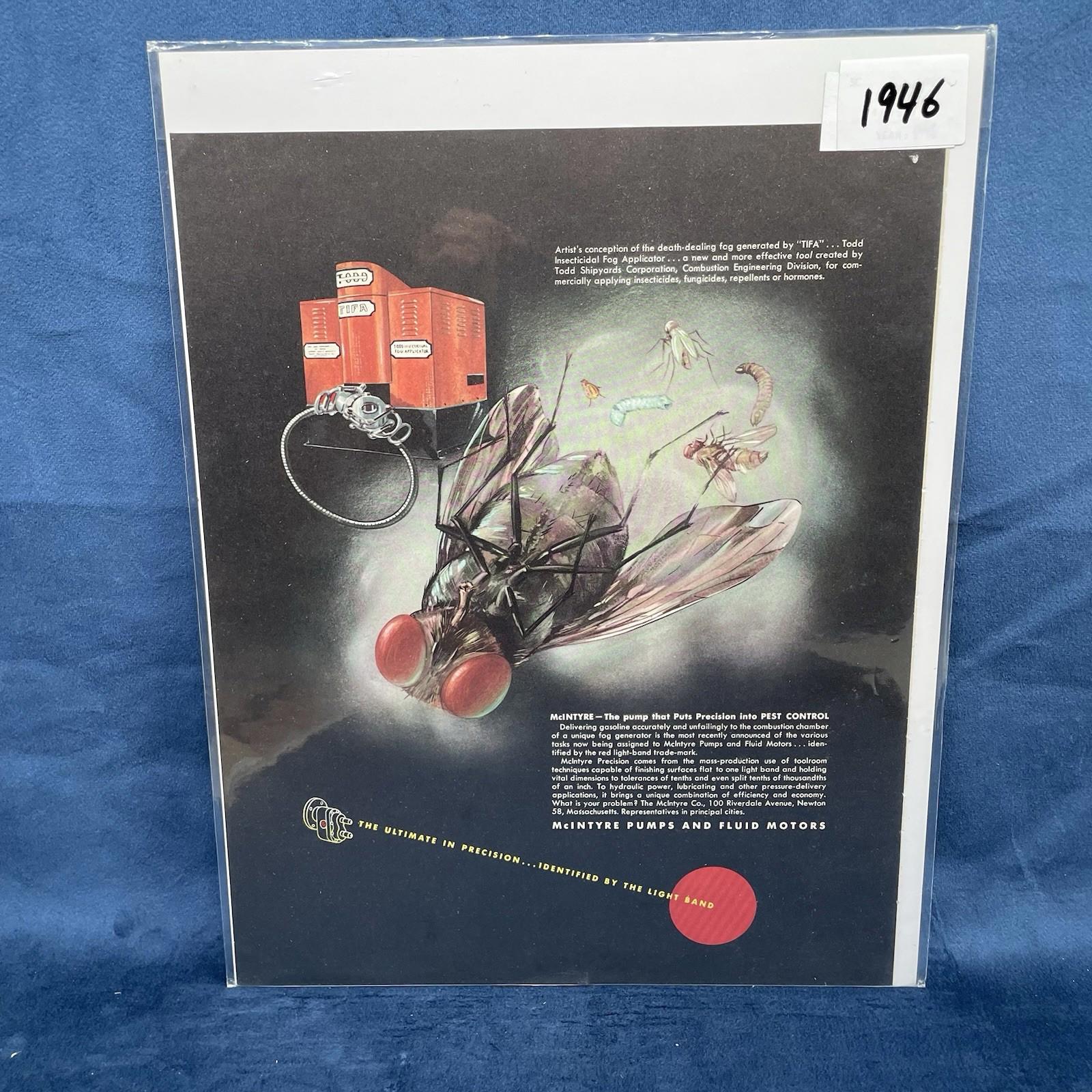 1946 McIntyre Pest Control Vintage AD