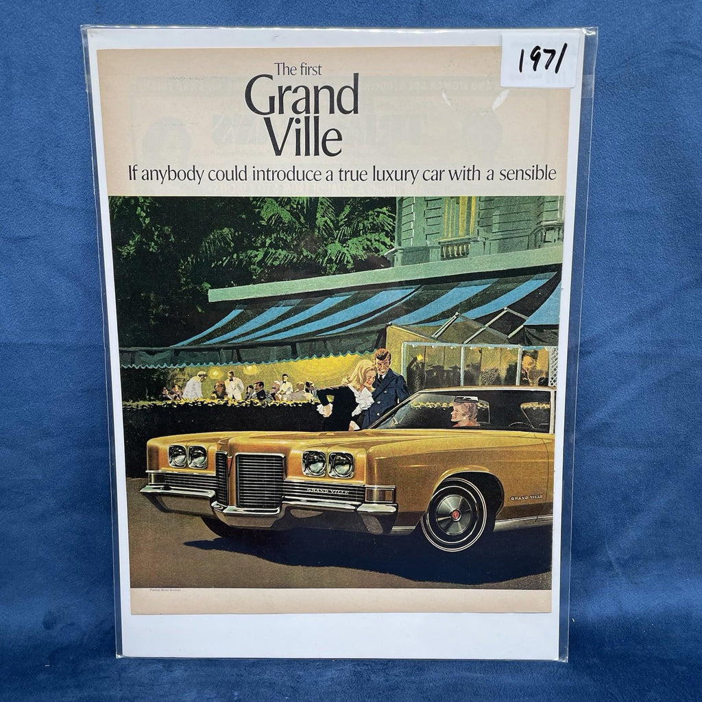 1971 Pontiac Grand Ville 2 - Page PRINT Vintage AD
