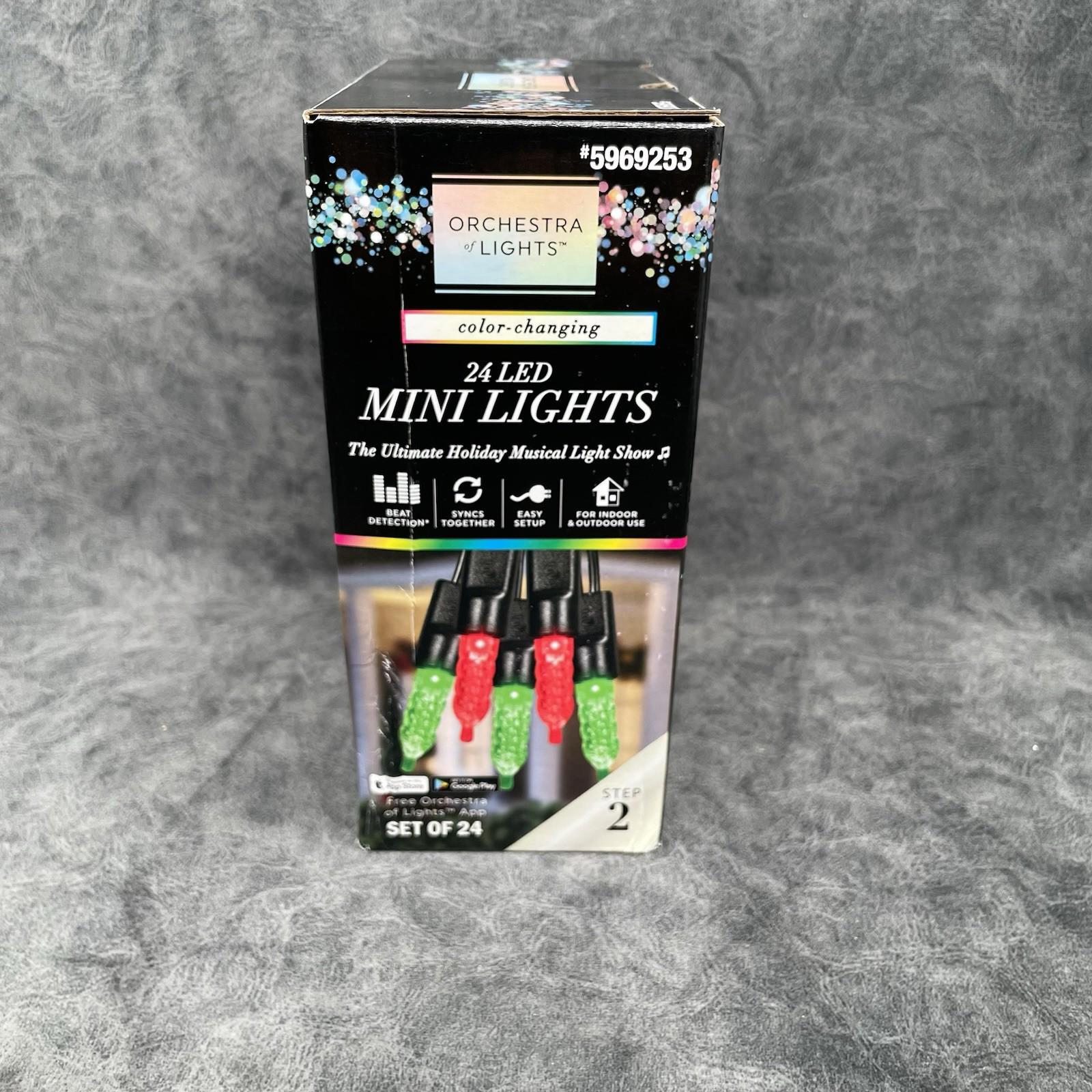 24 Gemmy Orchestra of Lights Color - Changing Faceted Mini LED Lights - 885627 - NEW
