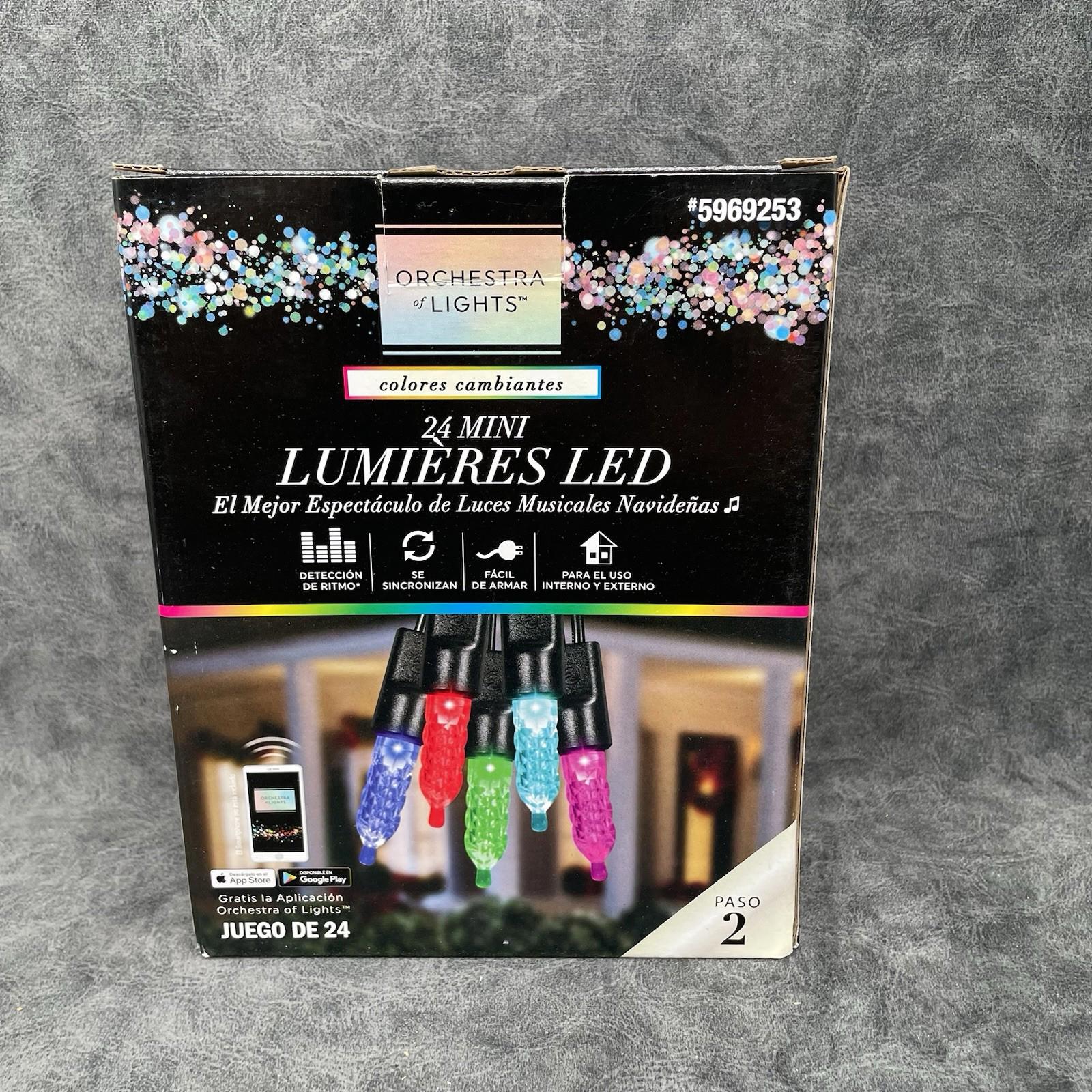 24 Gemmy Orchestra of Lights Color - Changing Faceted Mini LED Lights - 885627 - NEW