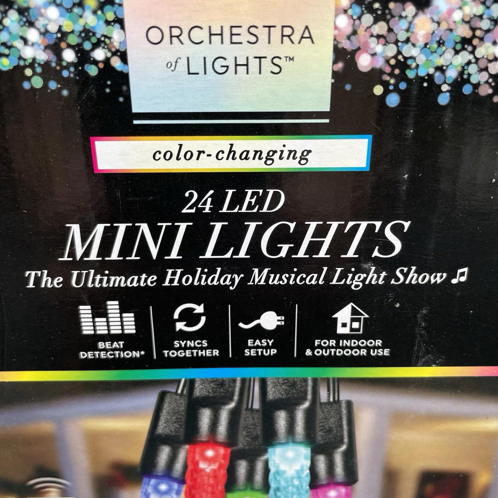 24 Gemmy Orchestra of Lights Color - Changing Faceted Mini LED Lights - 885627 - NEW