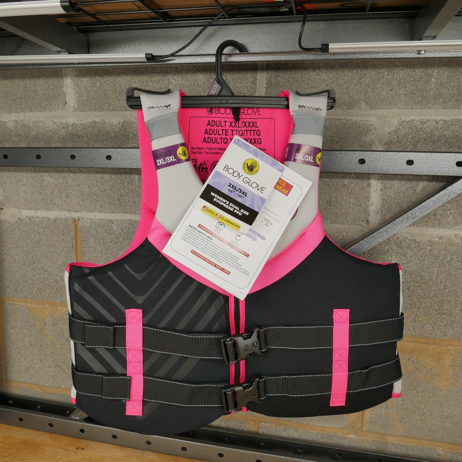 Body Glove Women's Adult Neoprene PFD Life Jacket and Vest, Dual Size 2XL/3XL