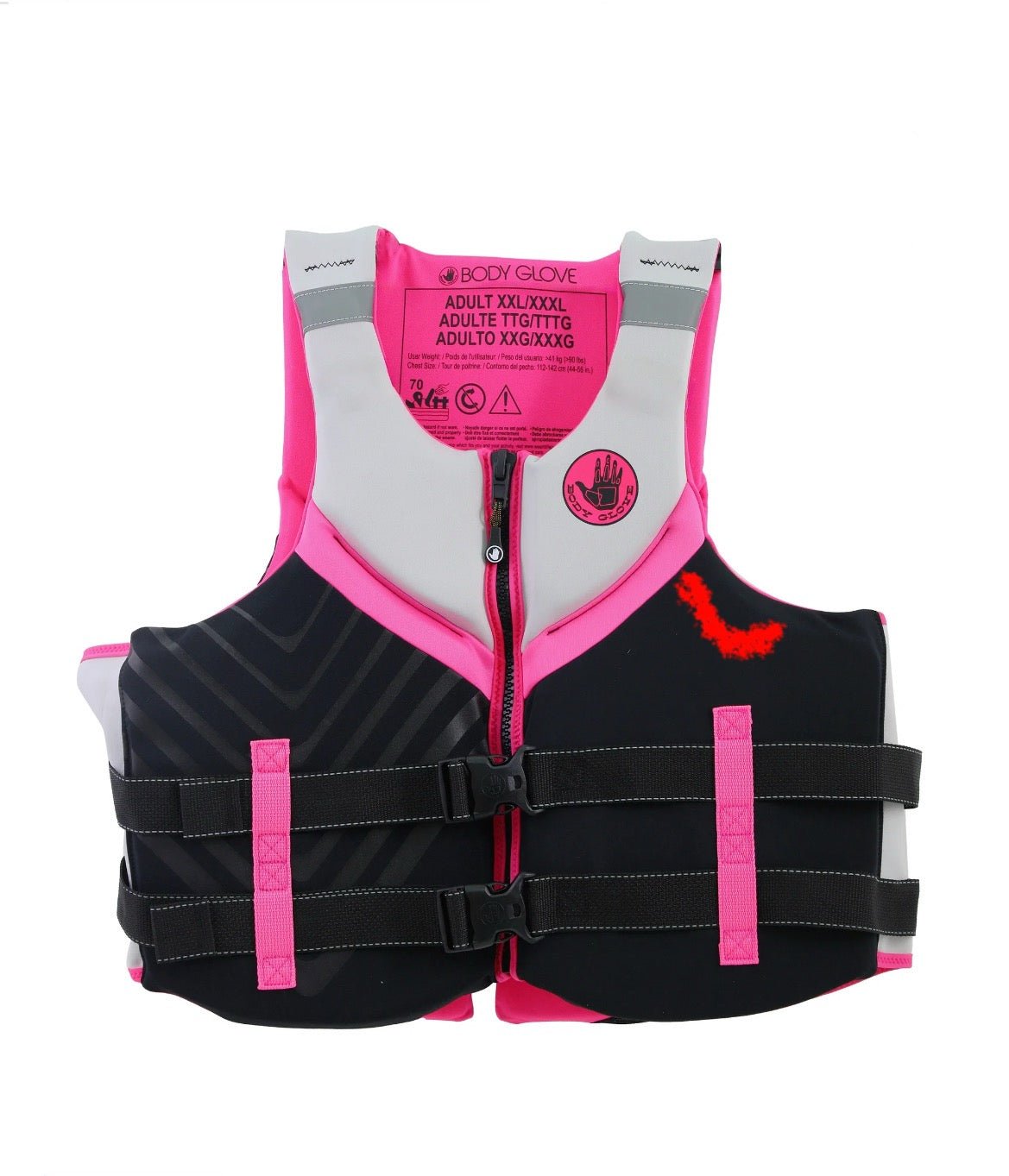 Body Glove Life Vest Pink 2XL / 3XL Front