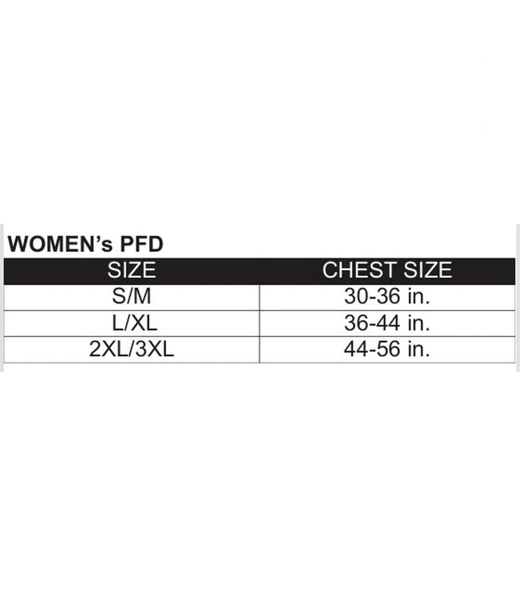 Size Chart: S/M 30 to 36 in, L/XL 36 to 44 in, 2XL/3XL 44 to 56 in Chest Size