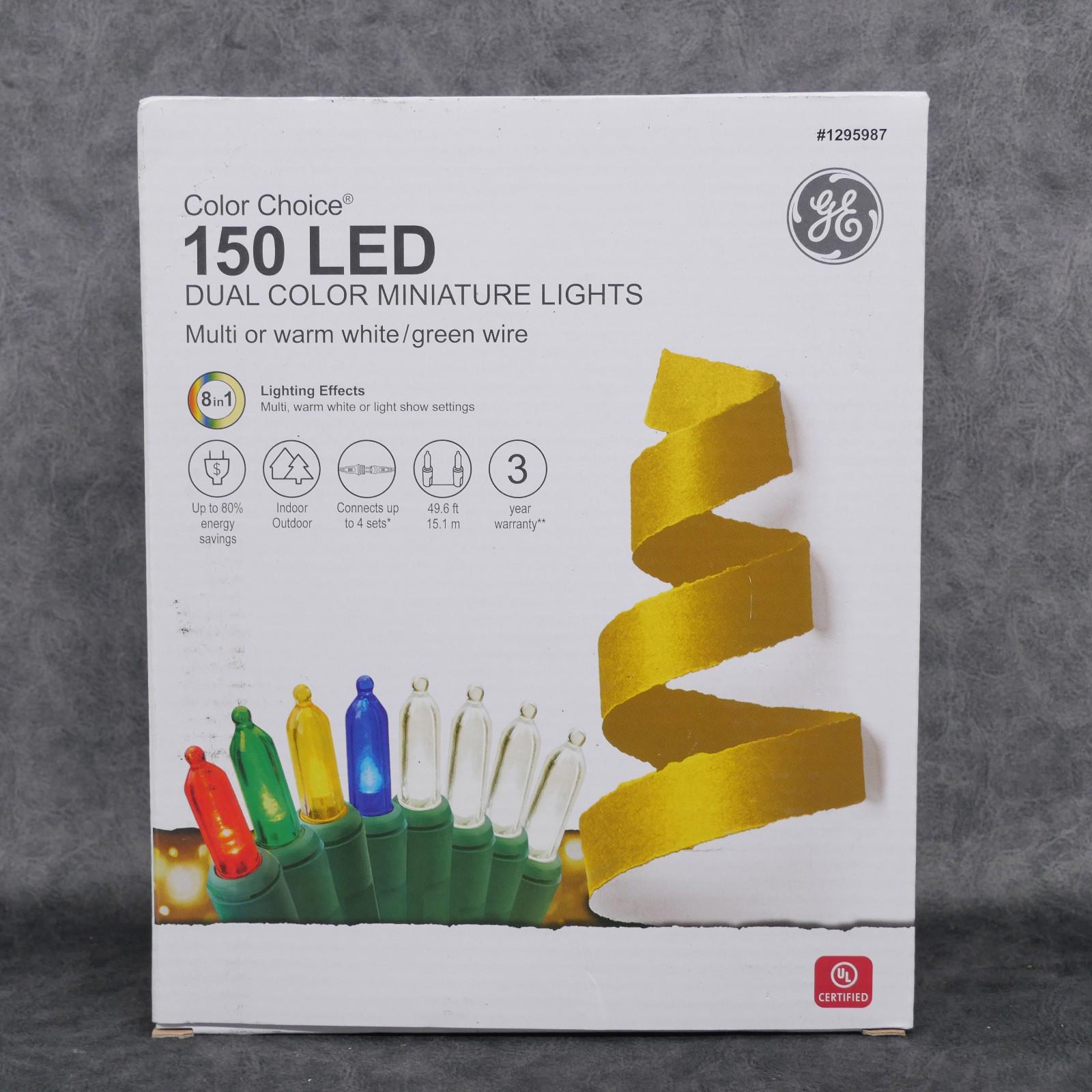 GE Color Choice 150 - Count 49.6 - ft Multi - Function Warm White Color Changing LED Plug - in Christmas String Lights 89401LO - NEW