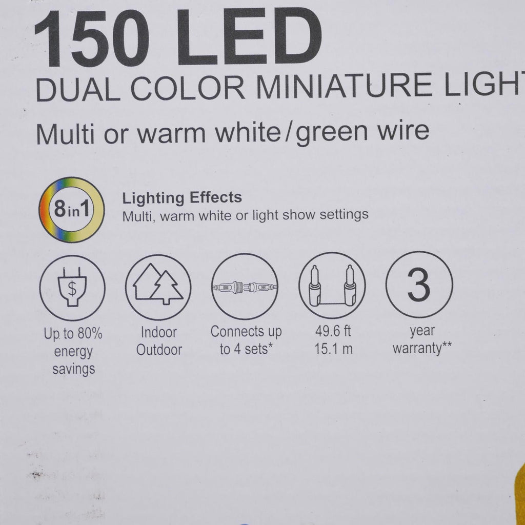 GE Color Choice 150 - Count 49.6 - ft Multi - Function Warm White Color Changing LED Plug - in Christmas String Lights 89401LO - NEW