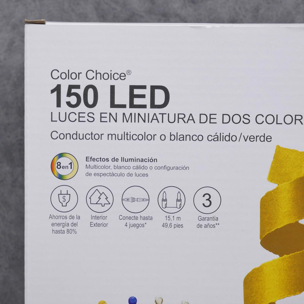 GE Color Choice 150 - Count 49.6 - ft Multi - Function Warm White Color Changing LED Plug - in Christmas String Lights 89401LO - NEW