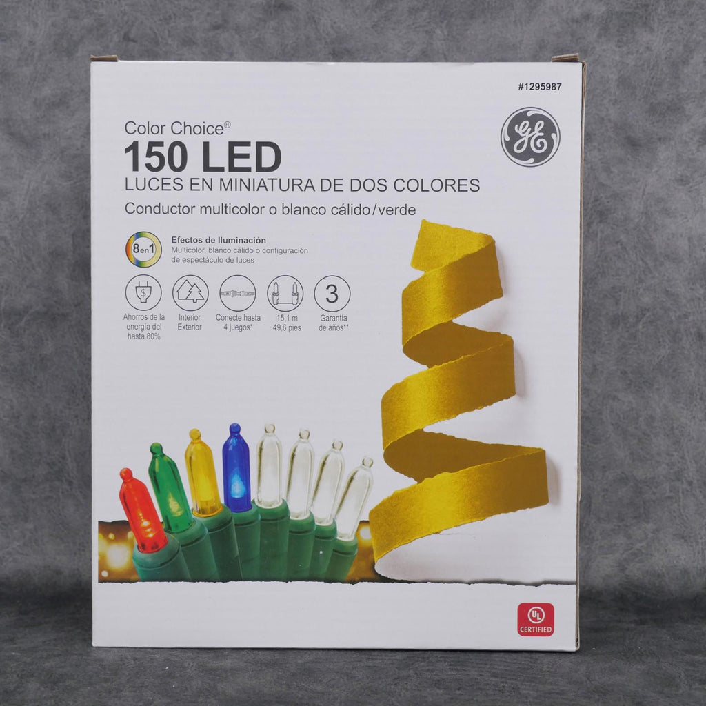 GE Color Choice 150 - Count 49.6 - ft Multi - Function Warm White Color Changing LED Plug - in Christmas String Lights 89401LO - NEW