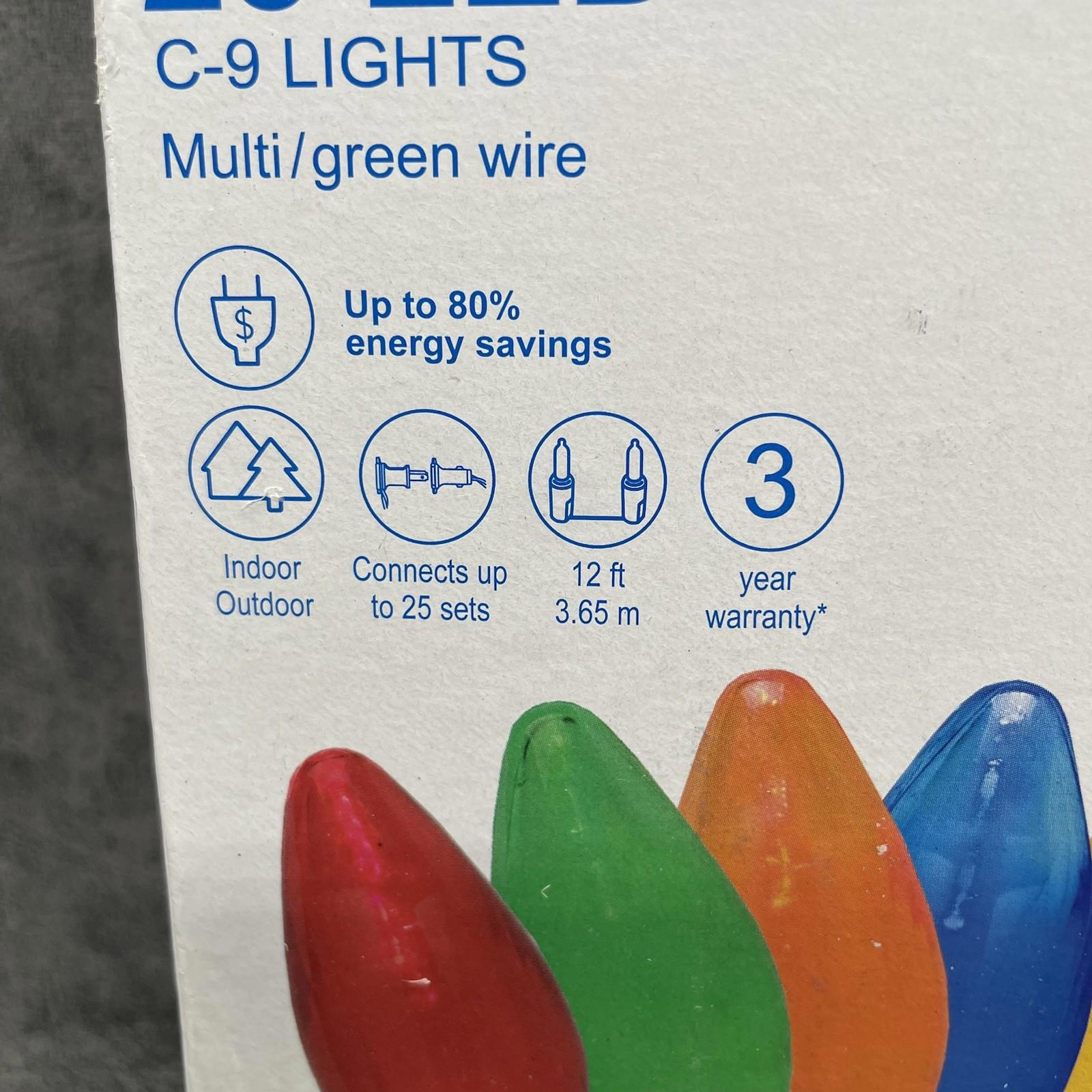 GE StayBright 25 - Count 12.0 - ft Multicolor LED Plug - In Christmas String Lights 90975LO - NEW