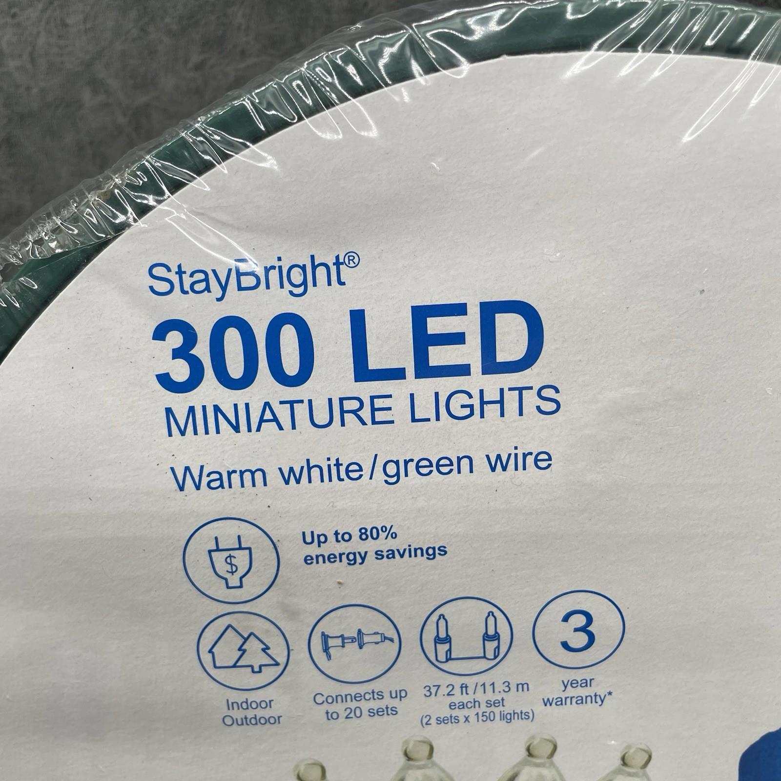 GE StayBright 300 - Count Multicolor Mini LED Christmas String Lights 91096LO - NEW