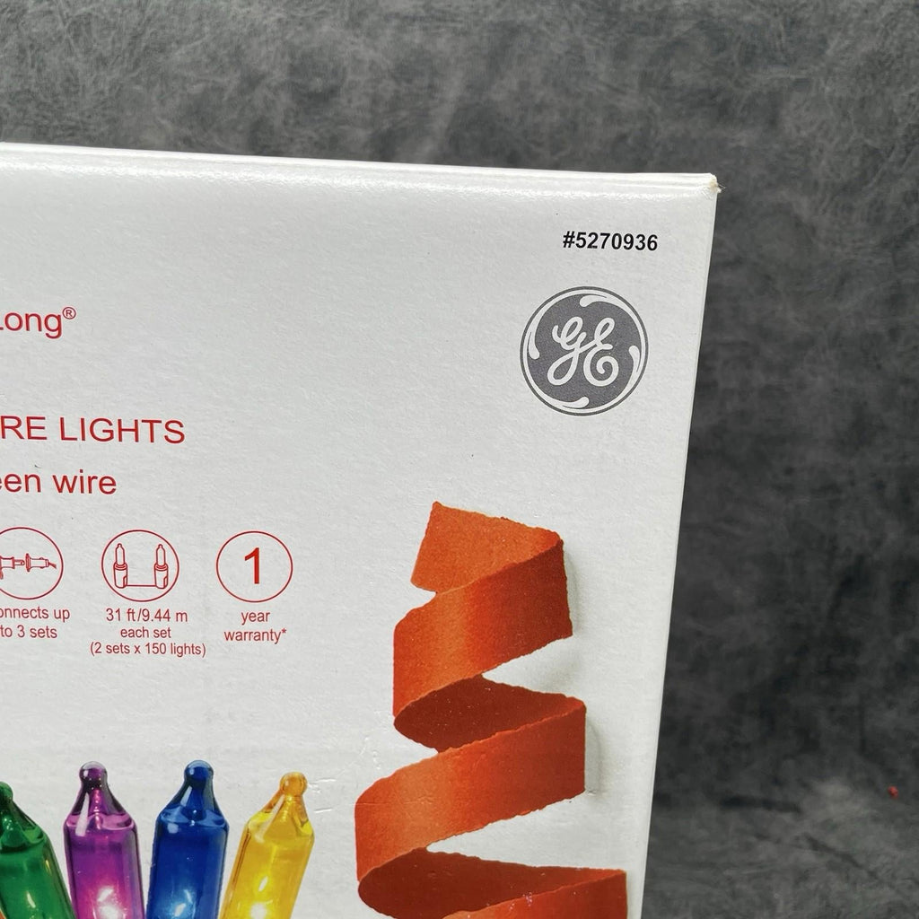 GE String - A - Long 300 - Count 62.2 - ft Multicolor Incandescent Plug - In Christmas String Lights 60825LO - NEW