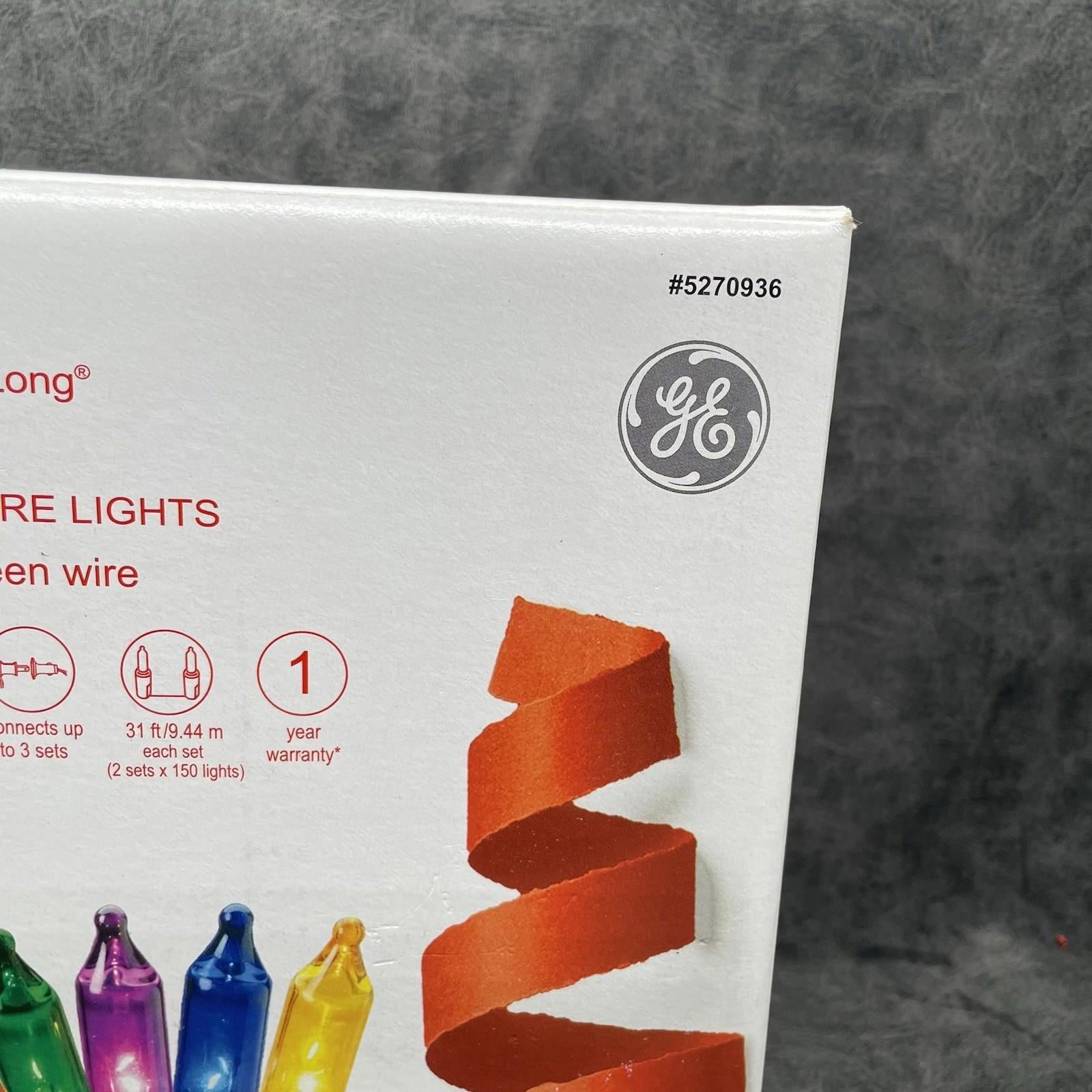 GE String - A - Long 300 - Count 62.2 - ft Multicolor Incandescent Plug - In Christmas String Lights 60825LO - NEW
