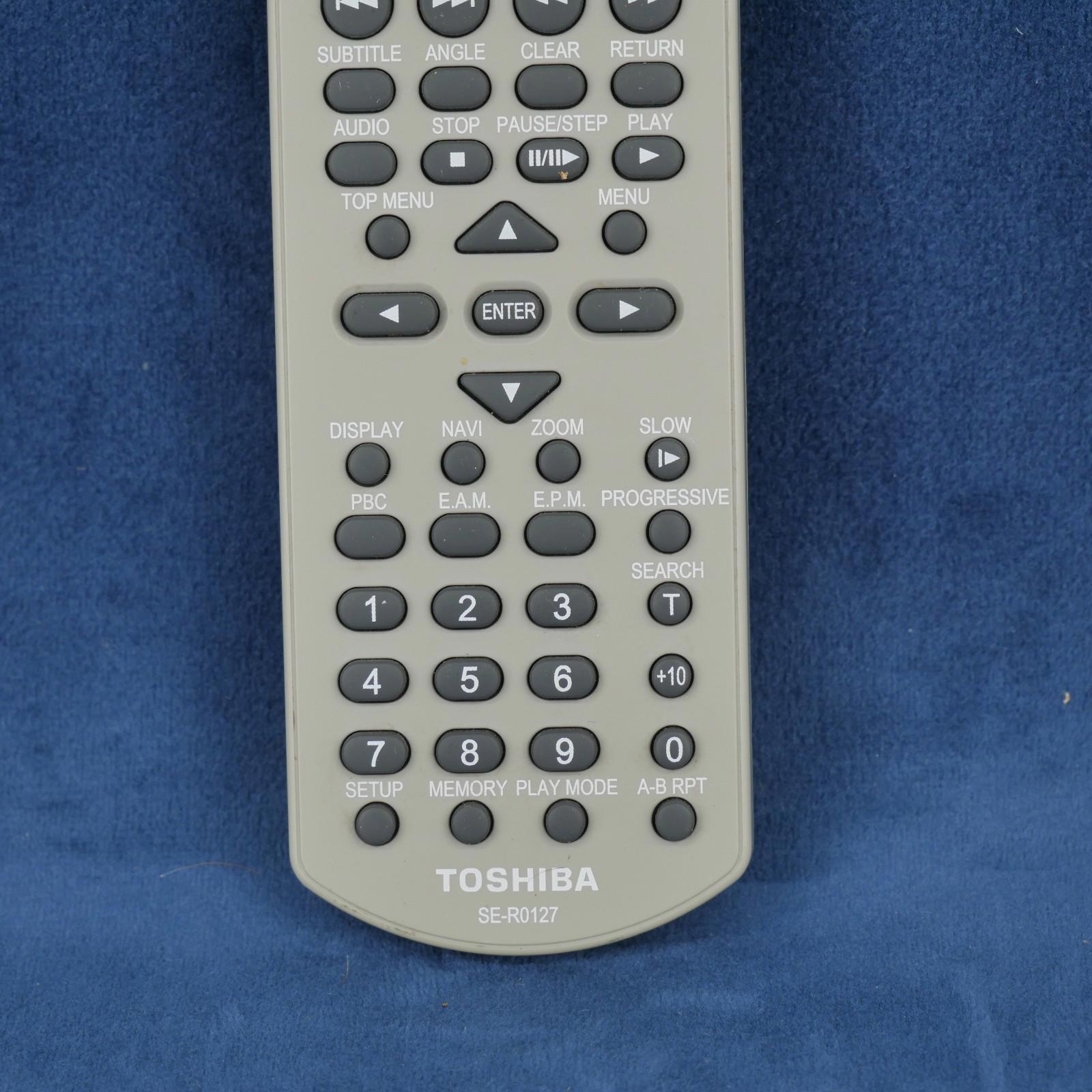 GENUINE Toshiba SE R0127 DVD Player Remote Control Tested