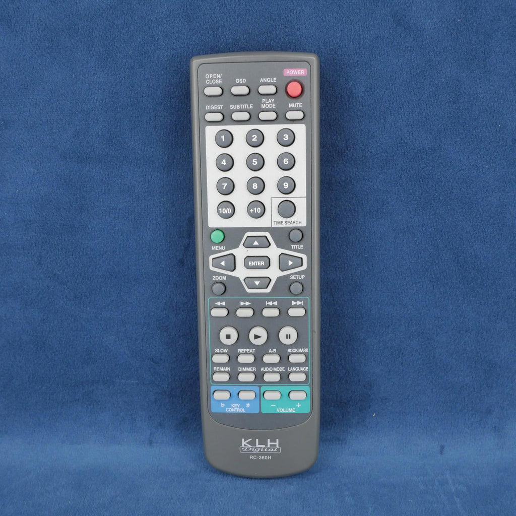 KLH Digital RC360H DVD Player Remote Control DVD - 8350 RC360H DVD8350 Tested