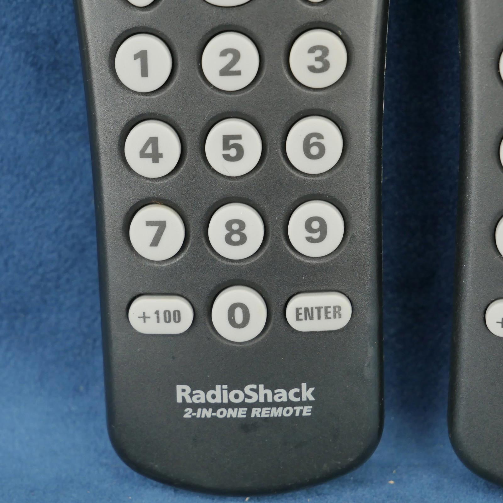 Lot Of 2 Radio Shack Model 15 - 1989 2 - IN - ONE Universal Remote Control Tested