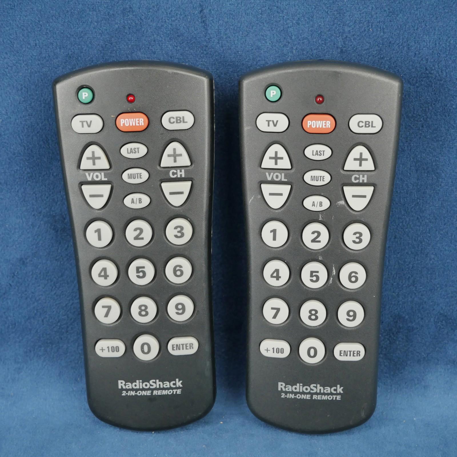 Lot Of 2 Radio Shack Model 15 - 1989 2 - IN - ONE Universal Remote Control Tested