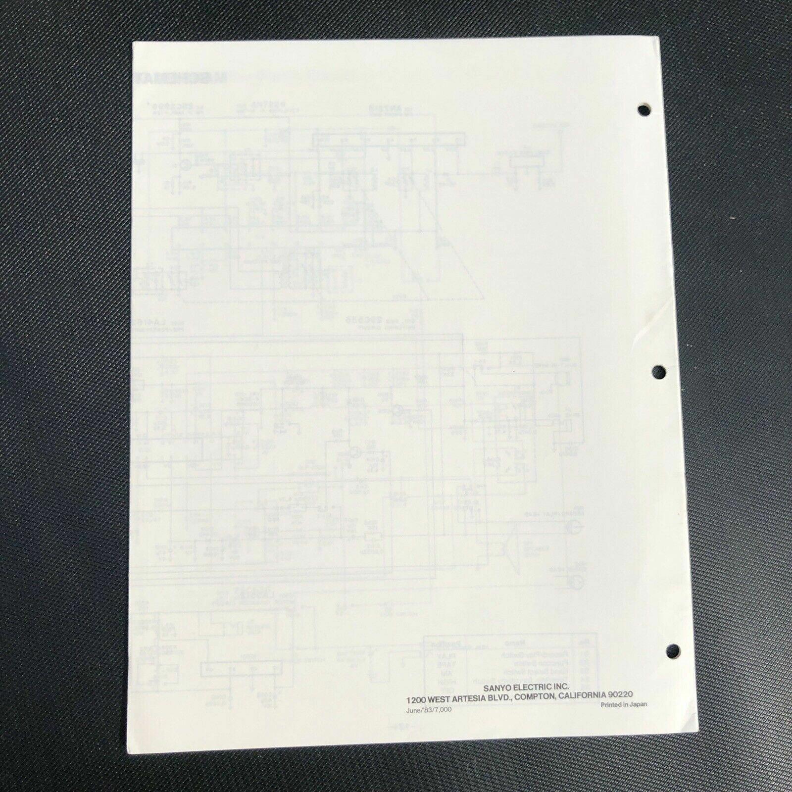 M1780F Sanyo Service Manual Original Repair Book mini tape recorder