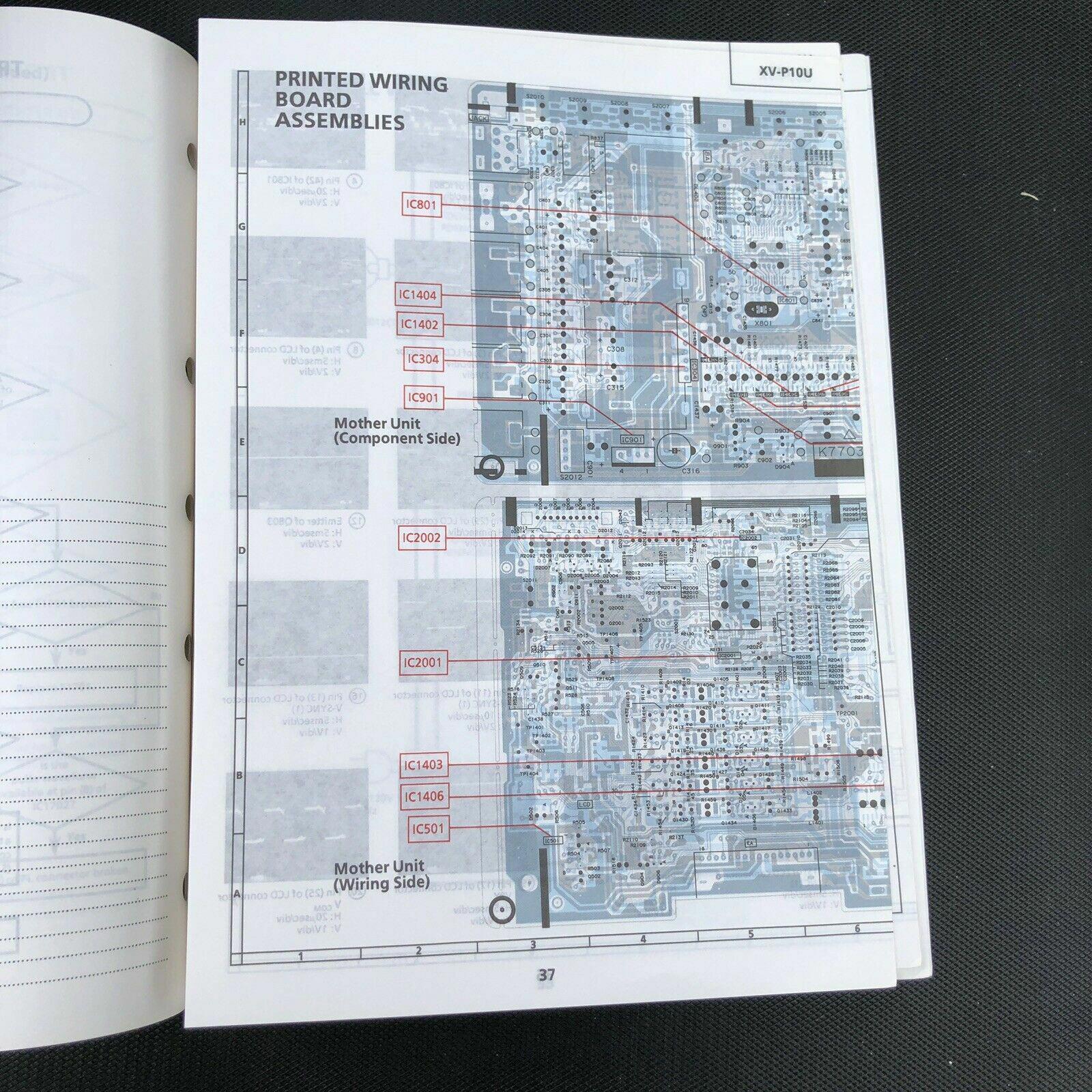 Original Sharp XV - P10U LCD Projector Service Manual