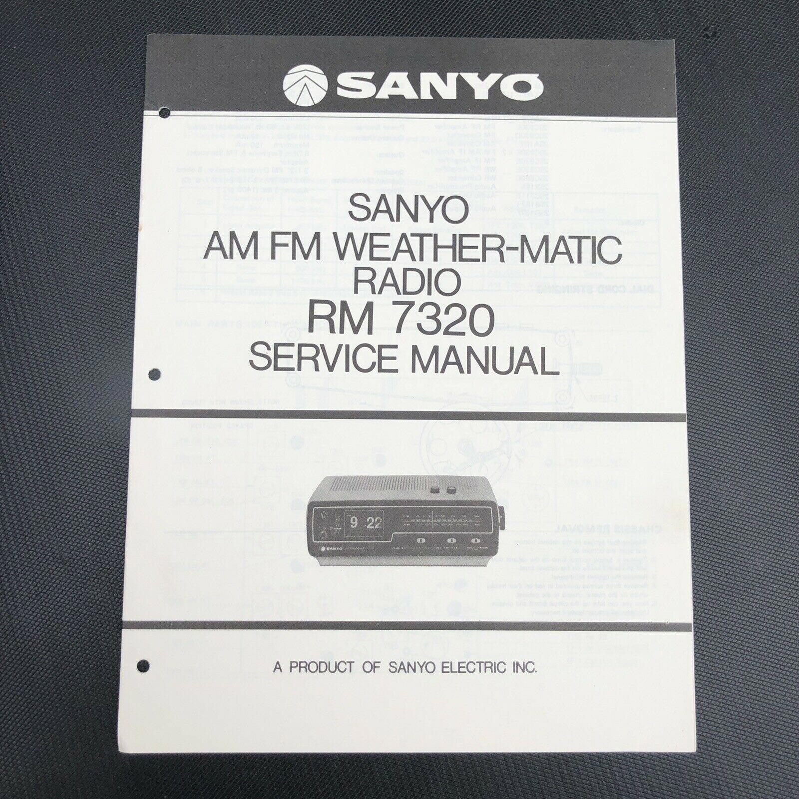 Sanyo AM FM Weather - Matic Radio RM 7320 Service Manual