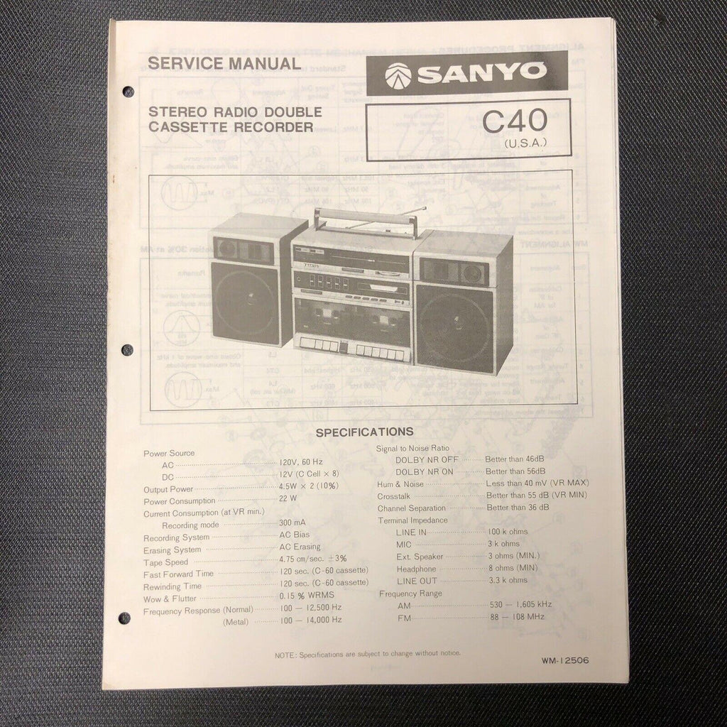 Sanyo C40 Service Manual
