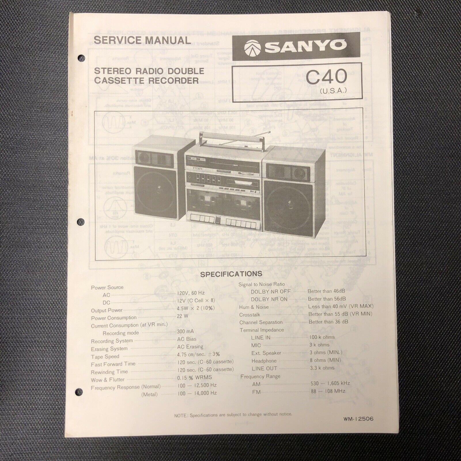 Sanyo C40 Service Manual
