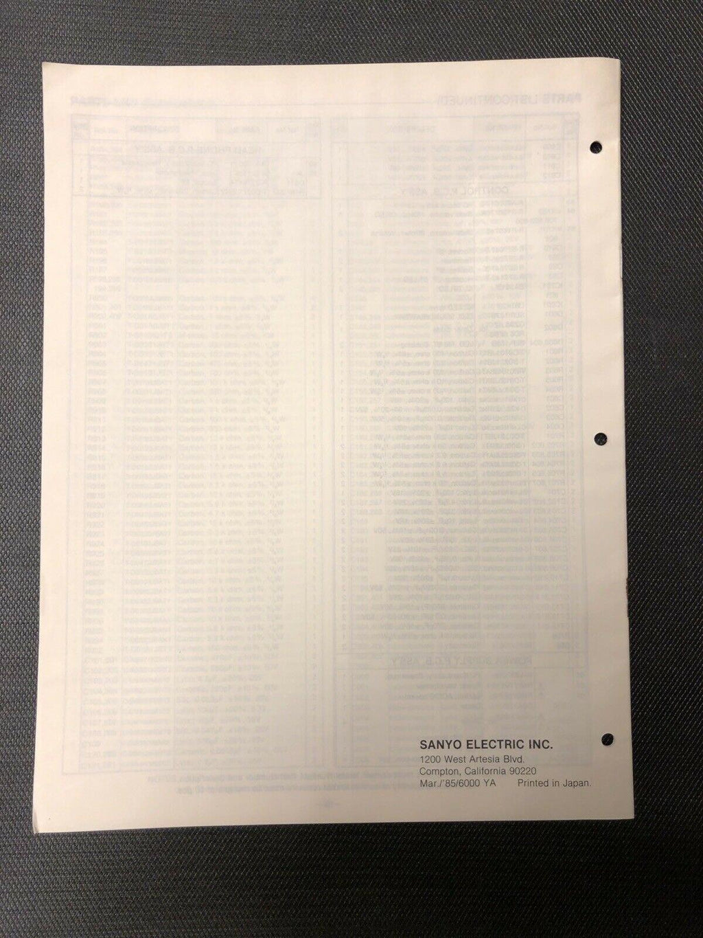 Sanyo C40A service manual original repair book stereo boombox radio tape player
