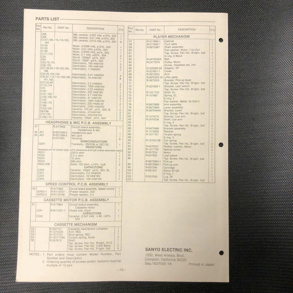 Sanyo G1005 Service Manual