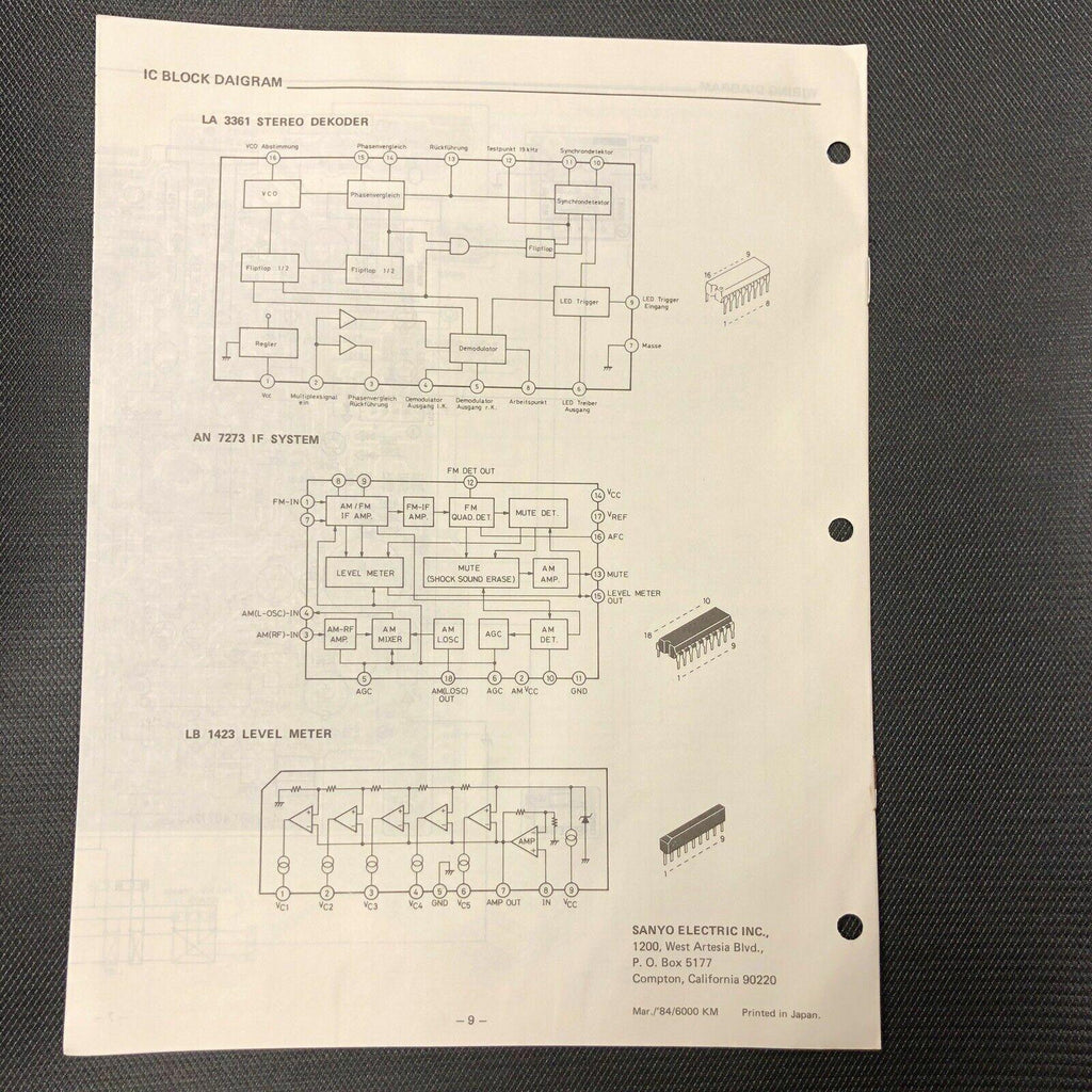 Sanyo JT 240 service manual original repair book stereo am/fm tuner radio