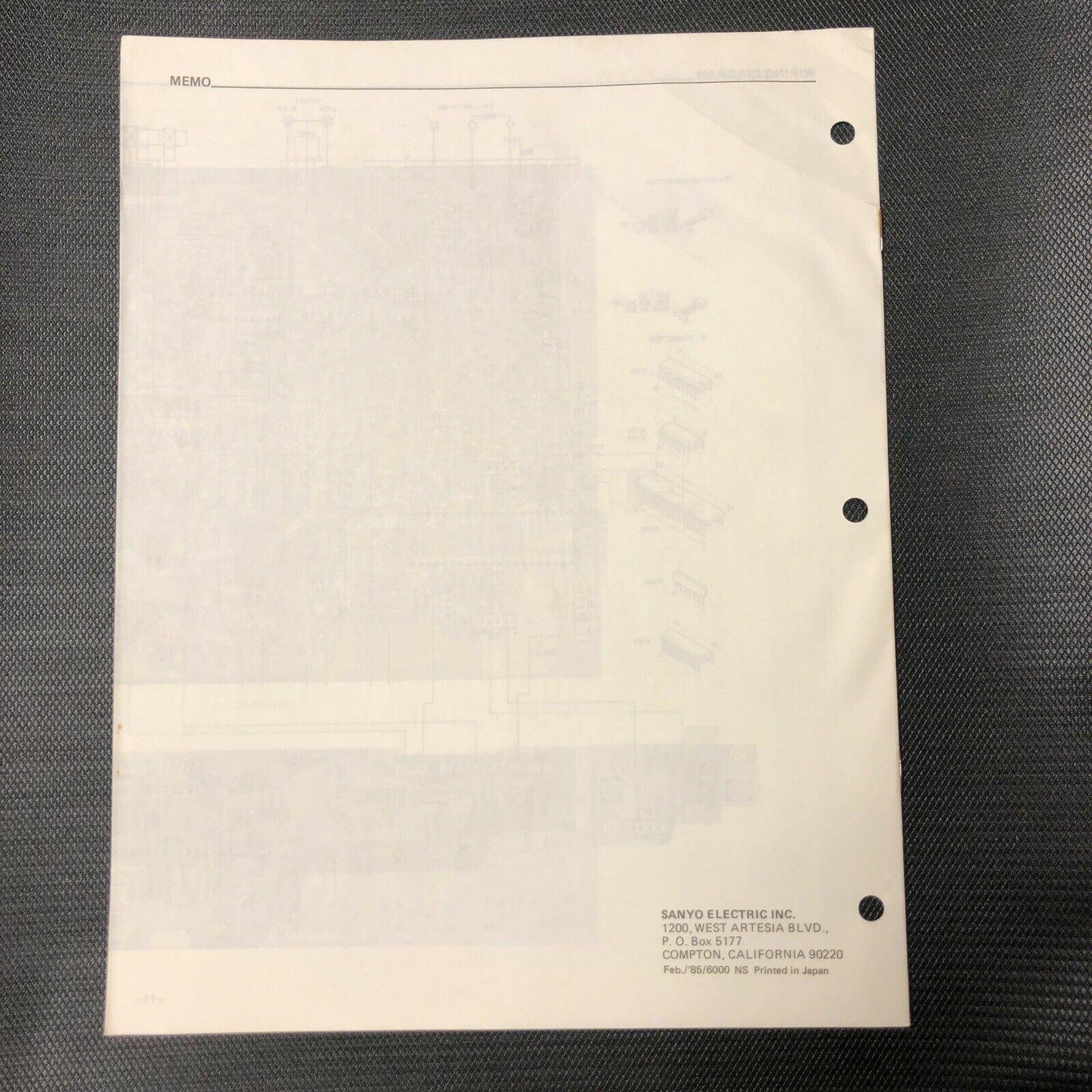 Sanyo JT 346 service manual original repair book stereo am/fm tuner radio