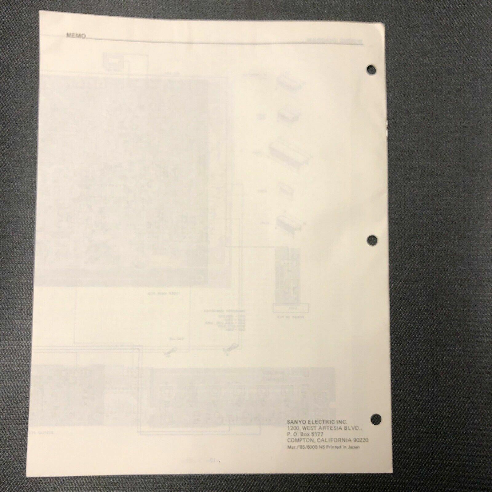 SANYO JT 366 (USA) AM/FM STEREO TUNER ORIGINAL SERVICE MANUAL