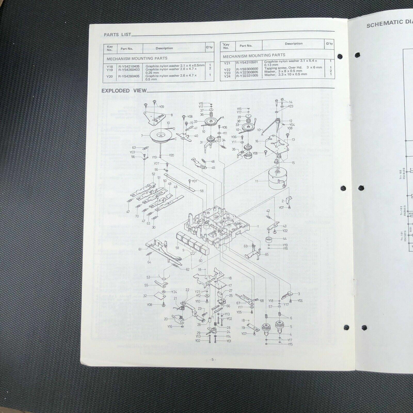 Sanyo M 4200 M - 4200 service manual original repair book cassette tape recorder