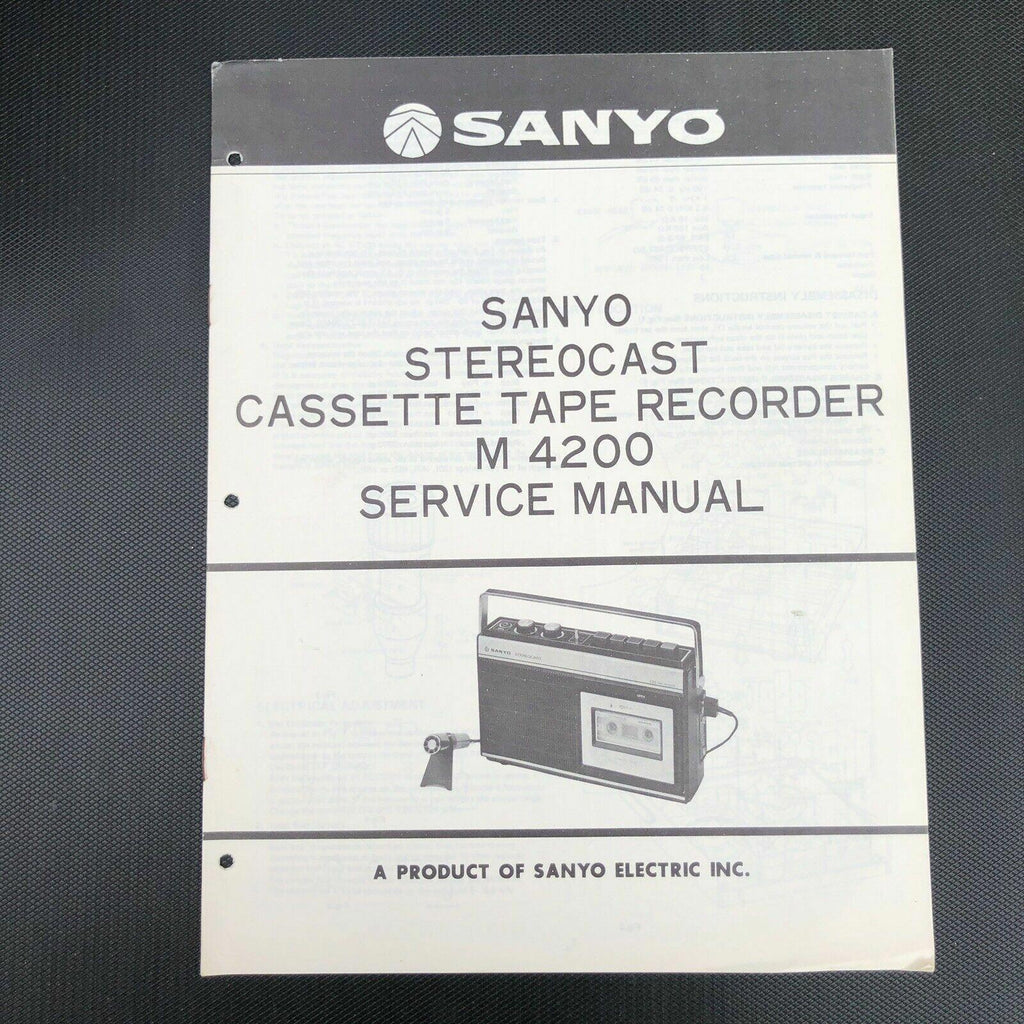 Sanyo M 4200 M - 4200 service manual original repair book cassette tape recorder