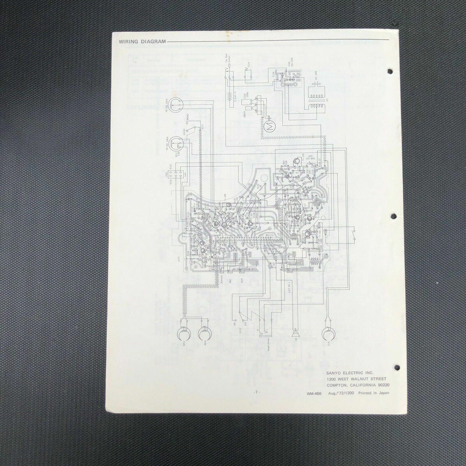 Sanyo M 4200 M - 4200 service manual original repair book cassette tape recorder