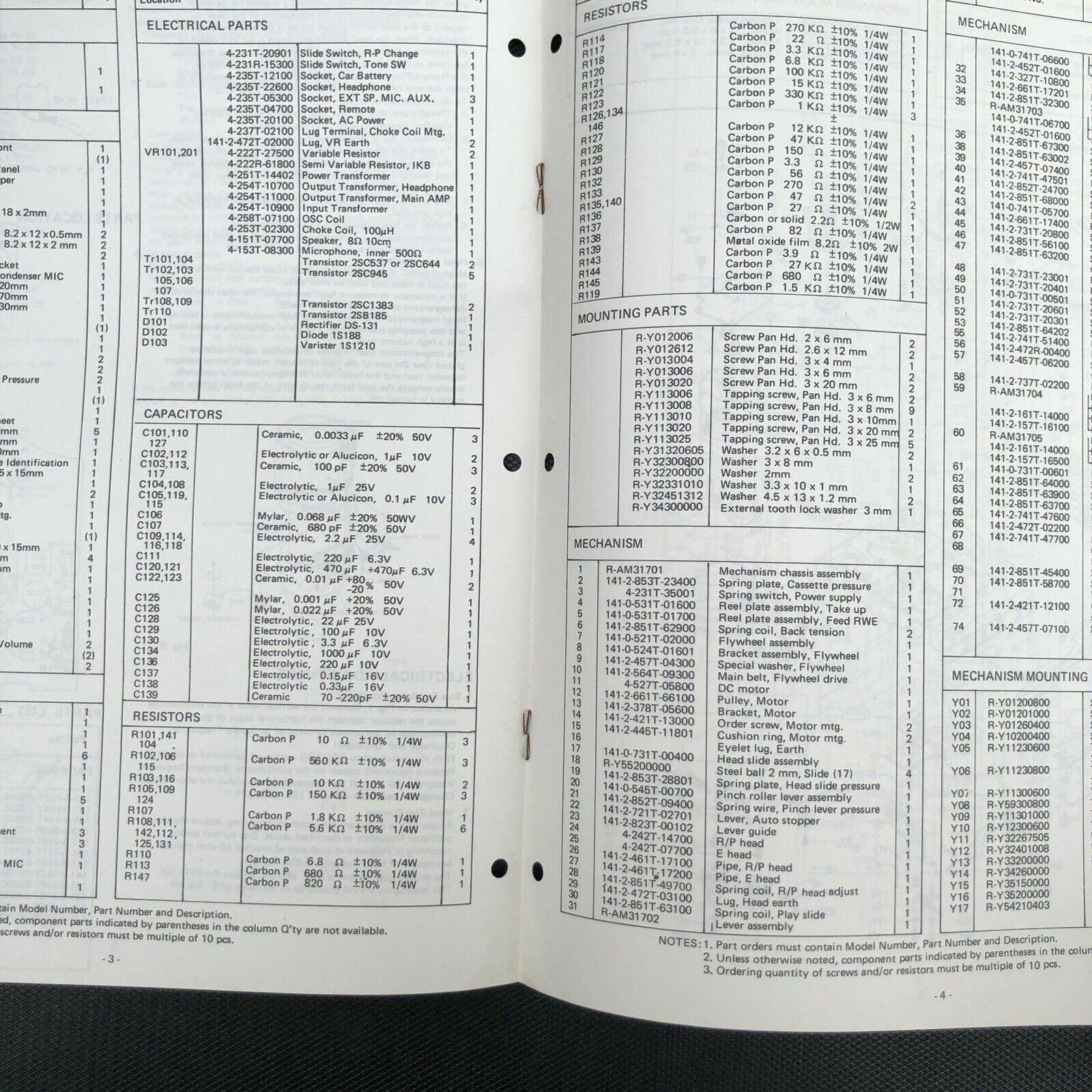 Sanyo M 4200a M - 4200a service manual original repair book cassette tape recorder