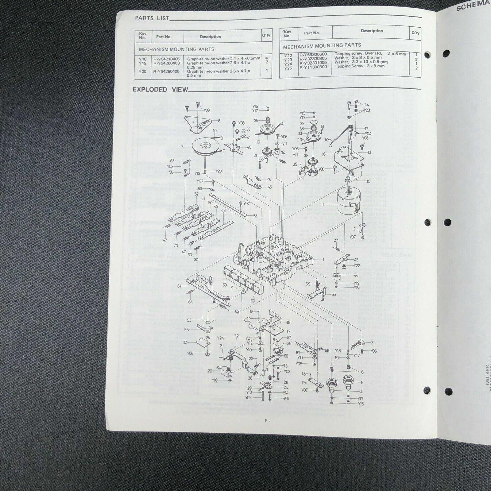 Sanyo M 4200a M - 4200a service manual original repair book cassette tape recorder