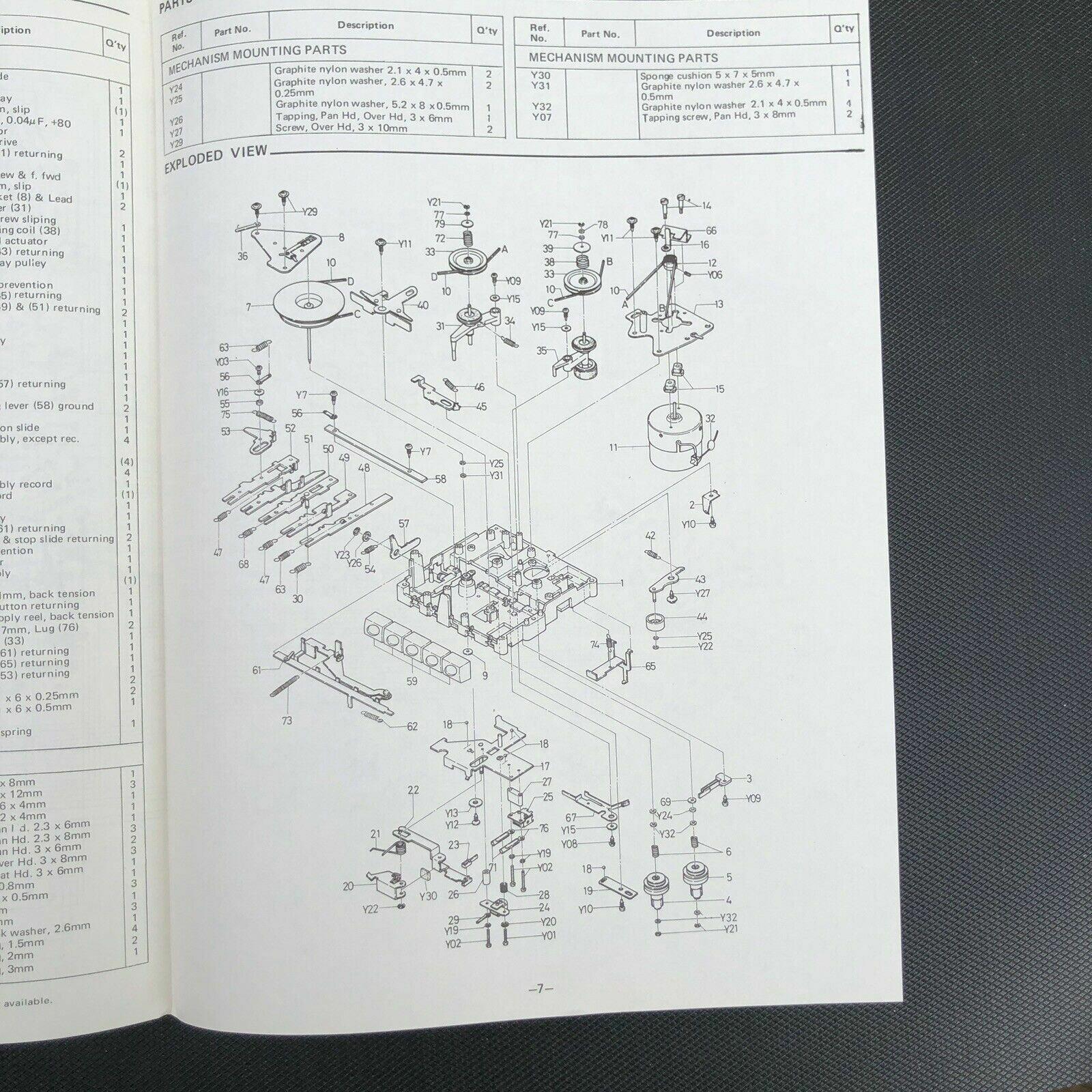 Sanyo M 4410 A Stereocast Cassette Tape Recorder Service Manual