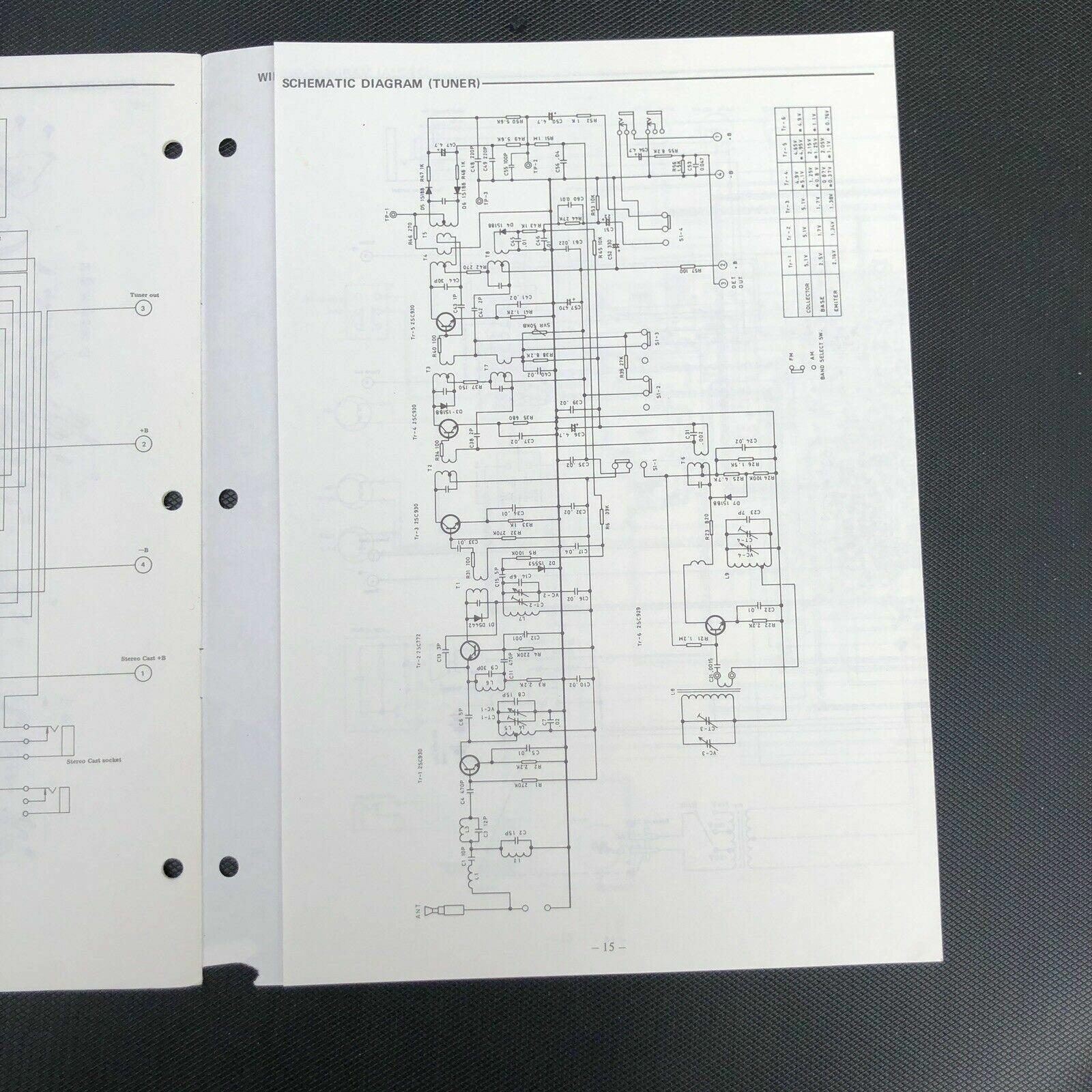 Sanyo M 4420 Stereocast Cassette Tape Recorder Service Manual