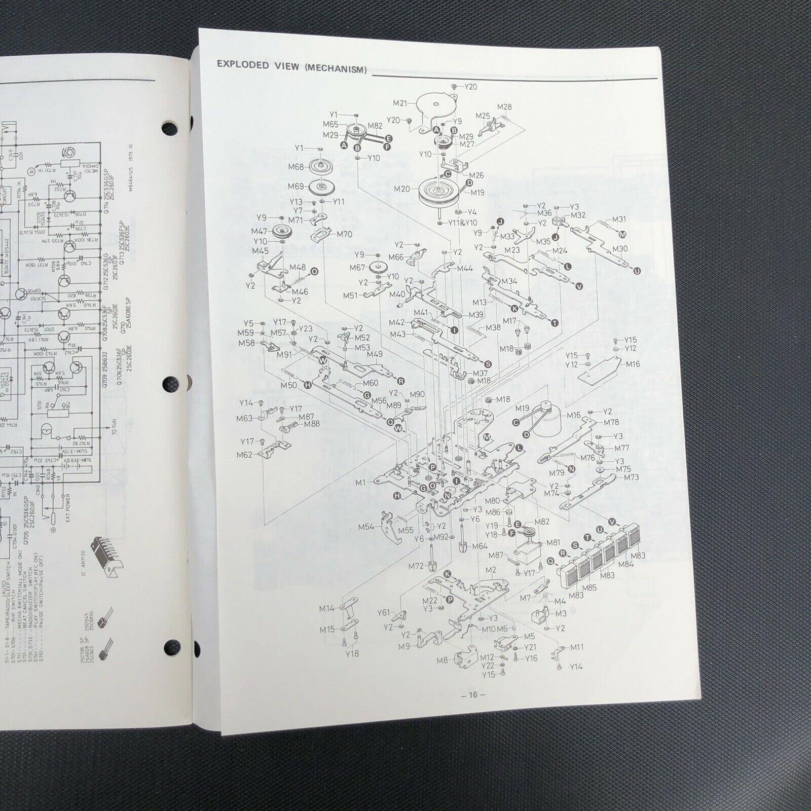 Sanyo M 6464 Cassette Recorder Service Manual