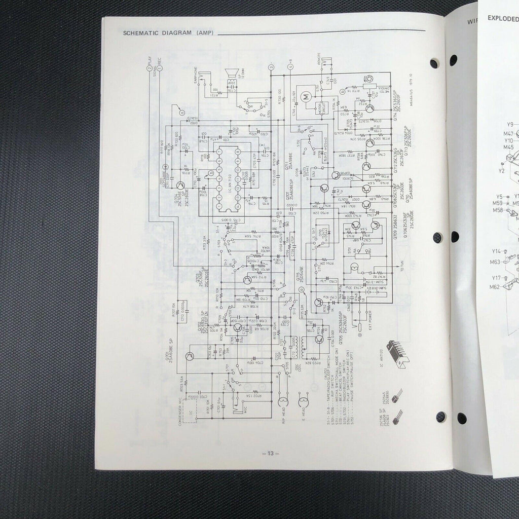 Sanyo M 6464 Cassette Recorder Service Manual