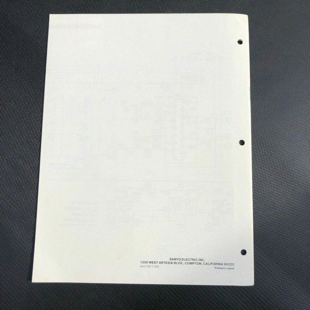 Sanyo M - G2 Mini Stereo Cassette Player Service Manual