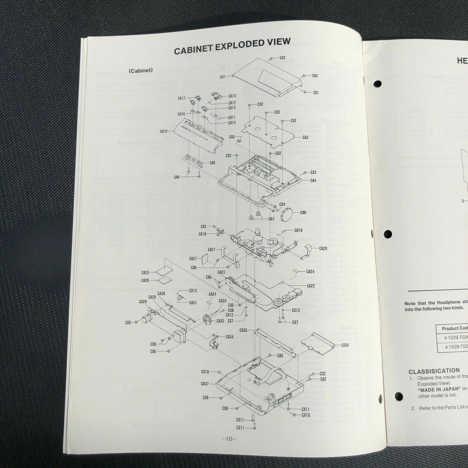 Sanyo M - G2 Mini Stereo Cassette Player Service Manual