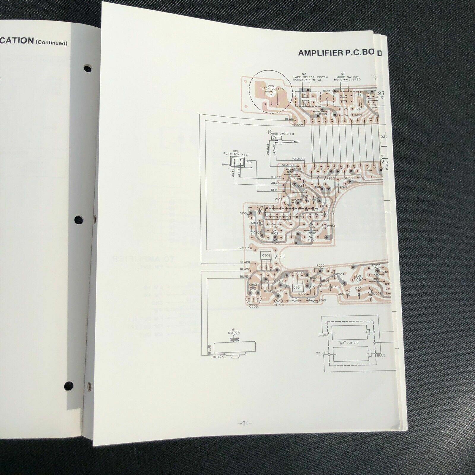 Sanyo M - G2 Mini Stereo Cassette Player Service Manual
