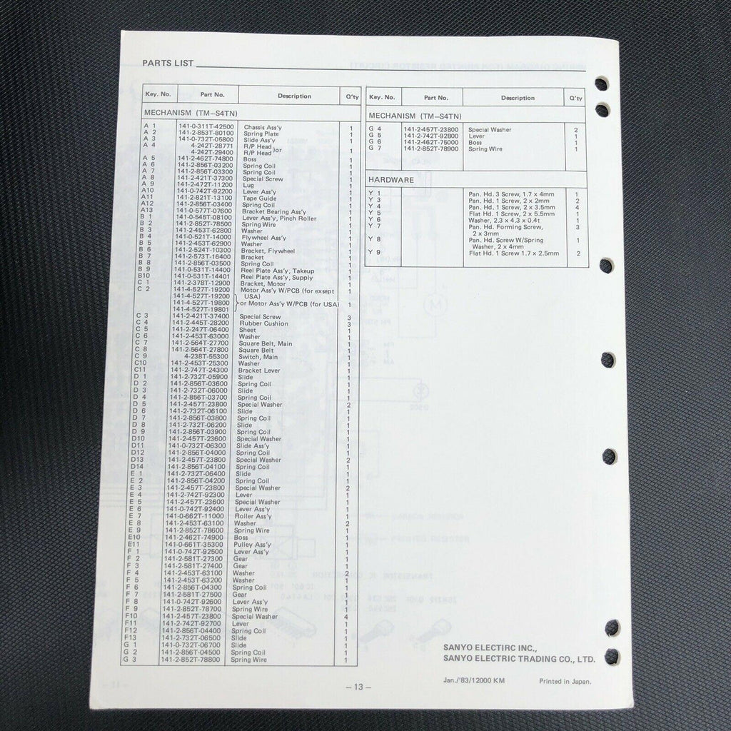 Sanyo M G30 Service Manual