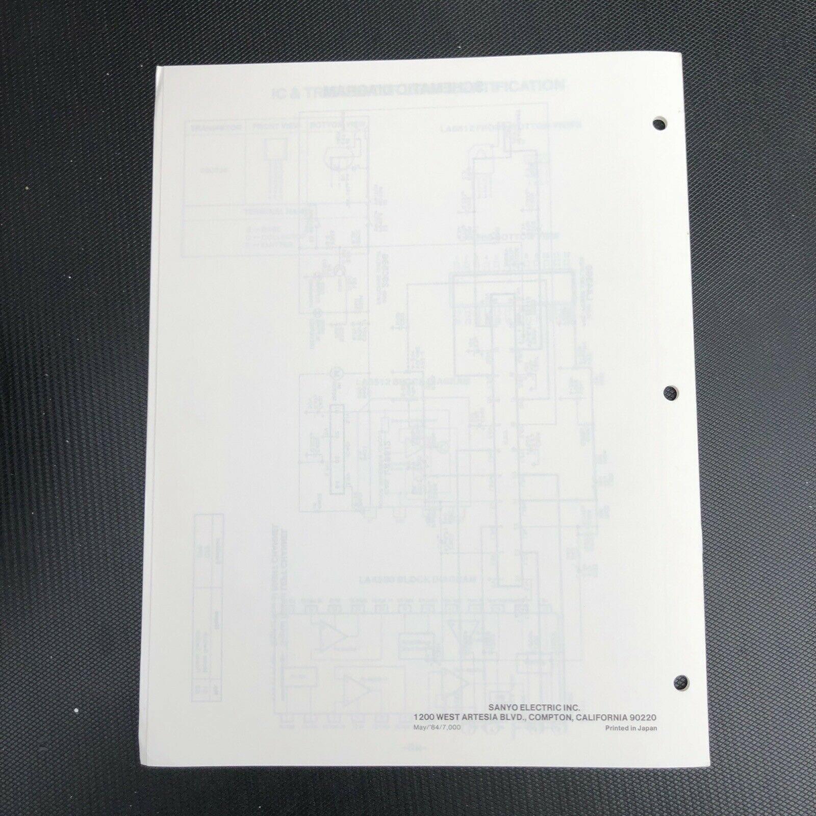 Sanyo M - G55 Stereo Cassette Player Service Manual