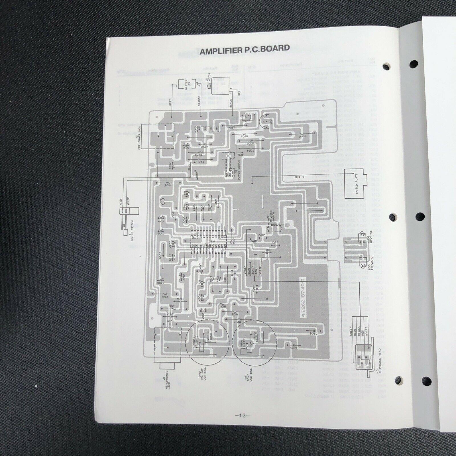 Sanyo M - G55 Stereo Cassette Player Service Manual