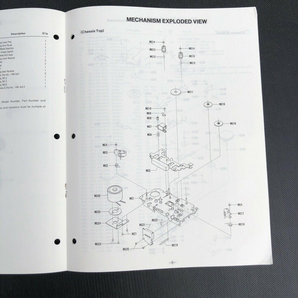 Sanyo M - G55 Stereo Cassette Player Service Manual