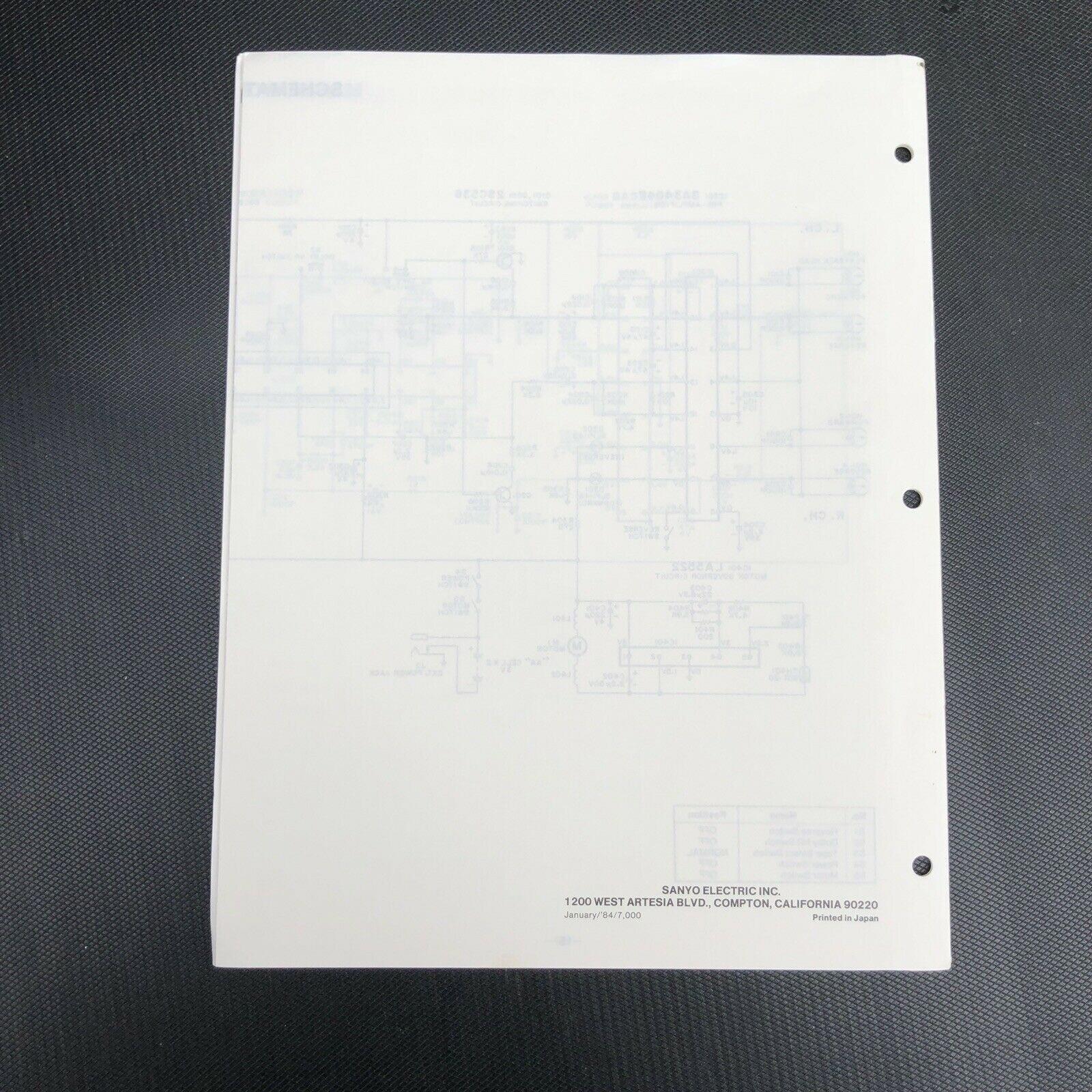 Sanyo M - G80D Stereo Cassette Recorder Service Manual