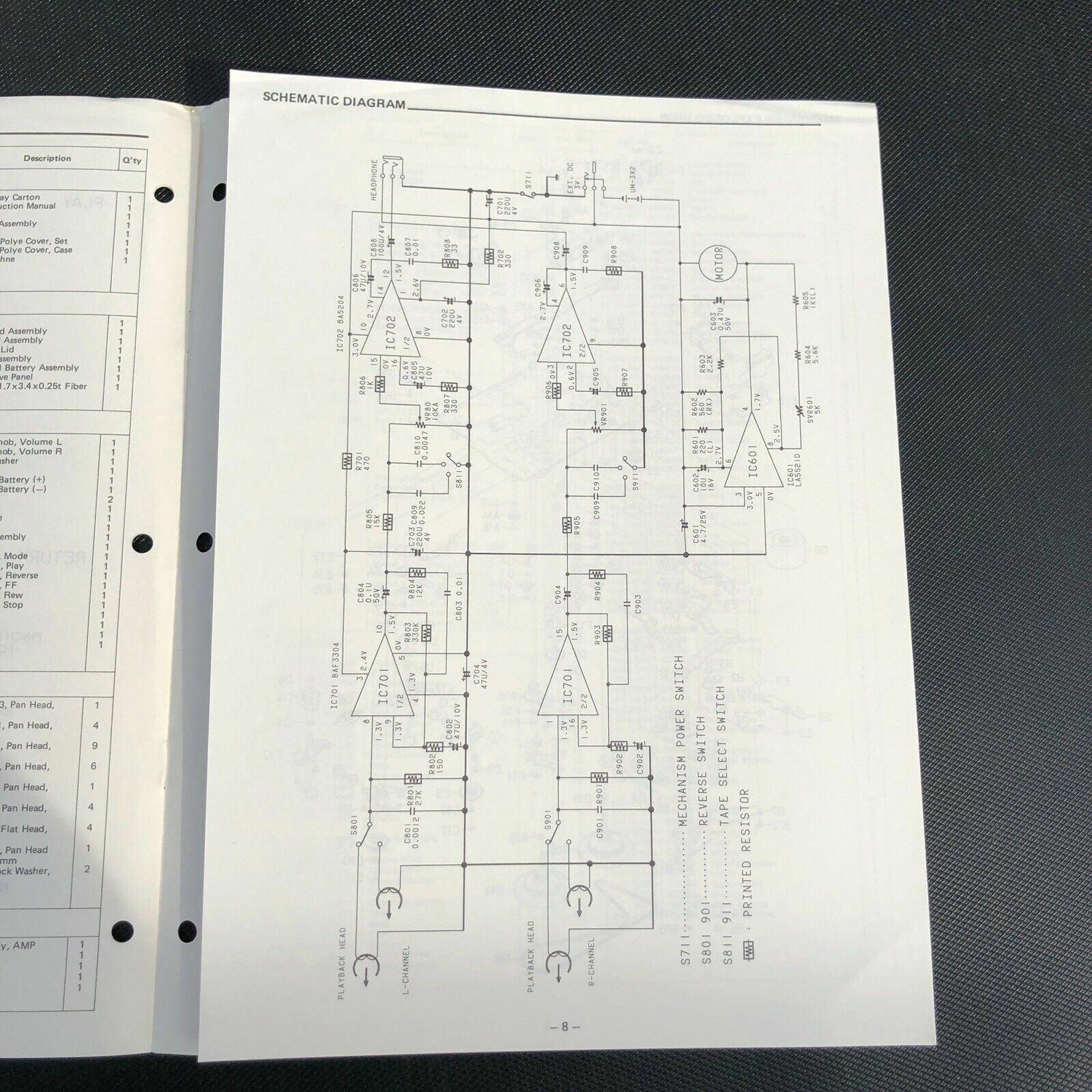Sanyo M G90 Mini Cassette Player Service Manual